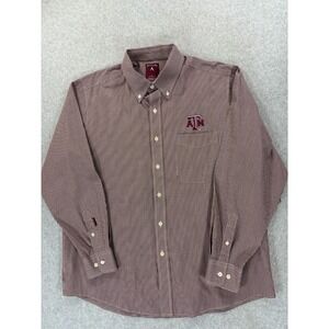 Texas A&M Aggies Antigua Stitched Logo Button Down Shirt (Men's Large) Maroon